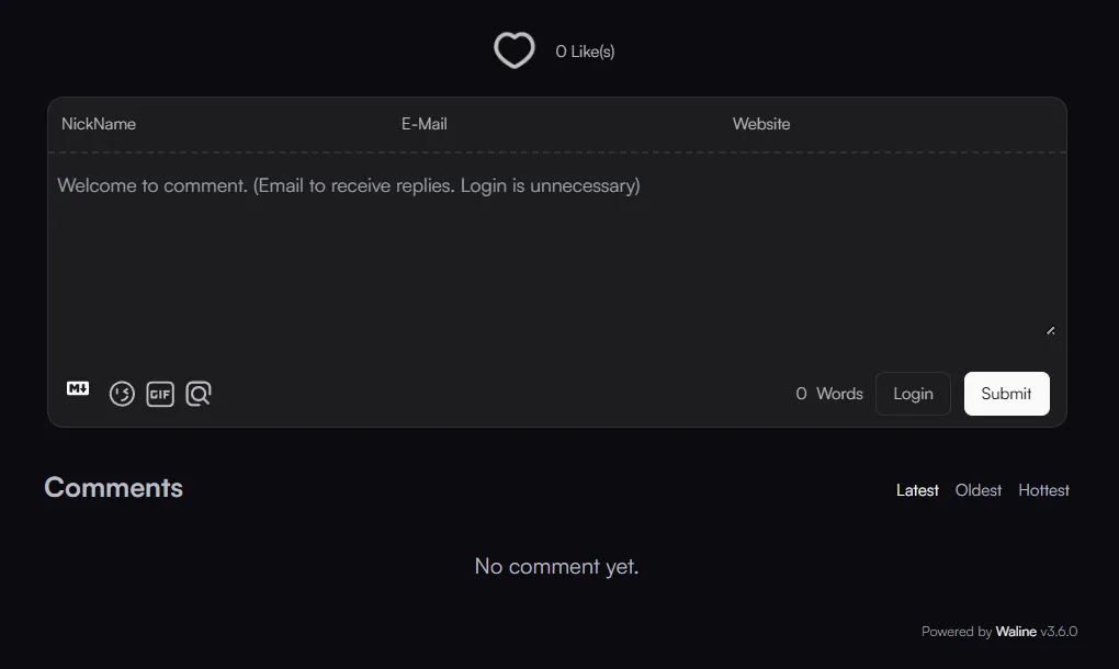 采用waline配置博客评论出现fail to fetch解决方案
