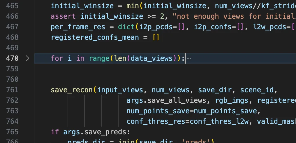 为SLAM3R补充实时处理函数方法